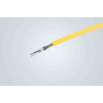HARTING T1 Industrial TW1STER Yellow Polyurethane Cat5 Cable S/FTP, 50m HARTING SPE connectors