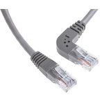 RS PRO Grey PVC Cat5e Cable U/UTP, 3m Male RJ45/Male RJ45