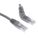 RS PRO Grey PVC Cat5e Cable U/UTP, 2m Male RJ45/Male RJ45