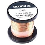 Block Single Core 0.35mm diameter Copper Wire, 87m Long