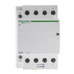 Schneider Electric iCT Series Contactor, 230 V ac Coil, 4-Pole, 63 A, 3NO + 1NC, 400 V ac