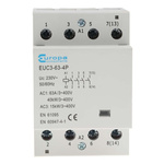 Europa Contactor, 230 V ac Coil, 4-Pole, 63 A, 40 kW, 4NO, 400 V ac