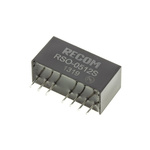 Recom RSO Isolated DC-DC Converter, 12V dc/ 83mA Output, 4.5 → 9 V dc Input, 1W, Through Hole, +85°C Max Temp