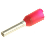 Weidmuller Insulated Crimp Bootlace Ferrule, 8mm Pin Length, 1.4mm Pin Diameter, 1mm² Wire Size, Red