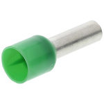 Schneider Electric, DZ5CE Insulated Crimp Bootlace Ferrule, 11.5mm Pin Length, 3.9mm Pin Diameter, 6mm² Wire Size, Green