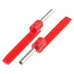 Schneider Electric, DZ5CA Insulated Crimp Bootlace Ferrule, 8mm Pin Length, 1.7mm Pin Diameter, 1mm² Wire Size, Red