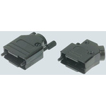 MH Connectors MHD45PPK ABS Angled D-sub Connector Backshell, 25 Way, Strain Relief