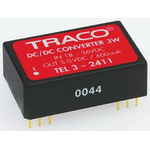 TRACOPOWER TEL 3 DC-DC Converter, ±15V dc/ ±100mA Output, 36 → 75 V dc Input, 3W, Through Hole, +85°C Max Temp