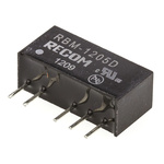 Recom RBM DC-DC Converter, ±5V dc/ ±100mA Output, 10.8 → 13.2 V dc Input, 1W, Through Hole, +85°C Max Temp -40°C