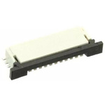 TE Connectivity, FPC 1mm Pitch 10 Way Right Angle Female FPC Connector, ZIF Bottom Contact