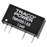 TRACOPOWER TMV DC-DC Converter, 15V dc/ 65mA Output, 4.5 → 5.5 V dc Input, 1W, Through Hole, +85°C Max Temp