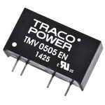 TRACOPOWER TMV EN DC-DC Converter, 15V dc/ 65mA Output, 4.5 → 5.5 V dc Input, 1W, Through Hole, +85°C Max Temp