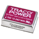 TRACOPOWER THD 15WIN DC-DC Converter, ±5V dc/ ±1.5A Output, 9 → 36 V dc Input, 15W, Through Hole, +85°C Max Temp