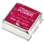 TRACOPOWER THN 20 DC-DC Converter, 12V dc/ 1.67A Output, 9 → 18 V dc Input, 20W, Through Hole, +85°C Max Temp