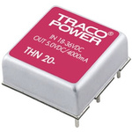 TRACOPOWER THN 20 DC-DC Converter, 12V dc/ 1.67A Output, 36 → 75 V dc Input, 20W, Through Hole, +85°C Max Temp