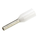 TE Connectivity Insulated Crimp Bootlace Ferrule, 6mm Pin Length, 1mm Pin Diameter, 0.5mm² Wire Size, White
