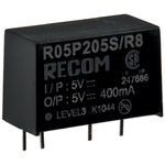 Recom DC-DC Converter, 12V dc/ 167mA Output, 4.5 → 5.5 V dc Input, 2W, Through Hole, +85°C Max Temp -40°C Min