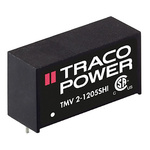 TRACOPOWER TMV 2HI DC-DC Converter, 3.3V dc/ 500mA Output, 10.8 → 13.2 V dc Input, 2W, Through Hole, +80°C Max