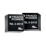TRACOPOWER TDL 3 DC-DC Converter, ±15V dc/ ±100mA Output, 18 → 36 V dc Input, 3W, Through Hole, +80°C Max Temp