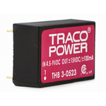 TRACOPOWER THB 3 DC-DC Converter, ±15V dc/ ±100mA Output, 4.5 → 9 V dc Input, 3W, Through Hole, +85°C Max Temp