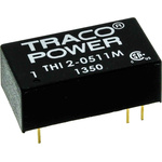 TRACOPOWER THI 2M DC-DC Converter, 5V dc/ 400mA Output, 4.5 → 5.5 V dc Input, 2W, Through Hole, +71°C Max Temp