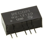 Recom RD DC-DC Converter, ±12V dc/ ±84mA Output, 10.8 → 13.2 V dc Input, 2W, Through Hole, +85°C Max Temp -40°C