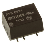 Recom R1S DC-DC Converter, 24V dc/ 42mA Output, 4.5 → 5.5 V dc Input, 1W, Surface Mount, +100°C Max Temp -40°C