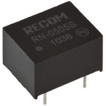 Recom RN DC-DC Converter, 5V dc/ 250mA Output, 2.97 → 3.63 V dc Input, 1.25W, Through Hole, +85°C Max Temp -40°C