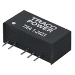 TRACOPOWER TRA 1 DC-DC Converter, ±5V dc/ ±100mA Output, 10.8 → 13.2 V dc Input, 1W, Through Hole, +85°C Max