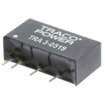TRACOPOWER TRA 3 DC-DC Converter, 12V dc/ 250mA Output, 10.8 → 13.2 V dc Input, 3W, Through Hole, +85°C Max Temp
