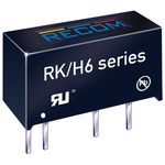 Recom RK DC-DC Converter, 15V dc/ 66mA Output, 10.8 → 13.2 V dc Input, 1W, Through Hole, +90°C Max Temp -40°C