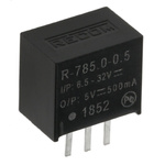 Recom Switching Regulator, Through Hole, 5V dc Output Voltage, 6.5 → 32V dc Input Voltage, 500mA Output Current,