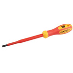 RS PRO Slotted Insulated Screwdriver 1 x 5.5 mm Tip, VDE 1000V Approved