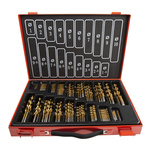 RS PRO 170-Piece Twist Drill Bit Set for Metal, 10mm Max, 1mm Min, HSS Titanium Coated Bits