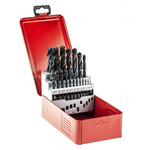 RS PRO 25-Piece Twist Drill Bit Set for Metal, 13mm Max, 1mm Min, HSS Bits