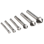 EXACT HSS-E Countersink Drill Bit Set, 6.3 mm, 8.3 mm, 10.4 mm, 12.4 mm, 16.5 mm, 20.5 mm Head, 3 Flute(s), 90°, 6