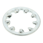 Bright Zinc Plated Steel Internal Tooth Shakeproof Washer, M10
