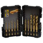 DeWALT 10-Piece Twist Drill Bit Set for Multi-Material, 12mm Max, 3mm Min, Titanium Bits