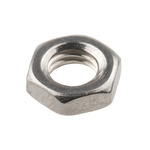 RS PRO Stainless Steel Half Hex Nut, Plain, M5