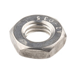 RS PRO Stainless Steel Half Hex Nut, Plain, M10