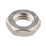 RS PRO Stainless Steel Half Hex Nut, Plain, M12