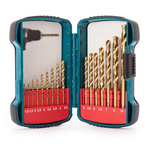Makita 16-Piece Twist Drill Bit Set for Metal, 10mm Max, 1.5mm Min