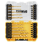 DeWALT 24-Piece Twist Drill Bit Set for Metal, 10mm Max, 3mm Min, HSS-G Titanium Bits