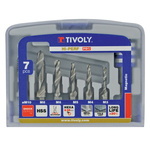 Tivoly 7-Piece for Stainless Steel, 10mm Max, 3mm Min, HSS Bits