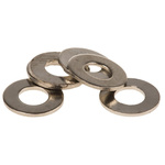 Nickel Plated Brass Plain Washer, 0.5mm Thickness, M3