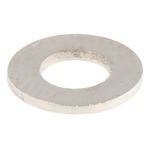 Nickel Plated Brass Plain Washer, 0.8mm Thickness, M4