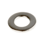 Nickel Plated Brass Plain Washer, 0.5mm Thickness, 6BA