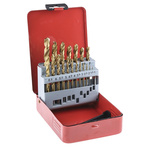 RS PRO 19-Piece Twist Drill Bit Set for Metal, 10mm Max, 1mm Min, HSS Bits