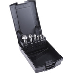 EXACT HSS Countersink Drill Bit Set, 6.3 mm, 8.3 mm, 10.4 mm, 12.4 mm, 16.5 mm, 20.5 mm Head, 3 Flute(s), 90°, 6