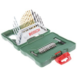 Bosch 30-Piece Twist Drill Bit Set for Multi-Material, 8mm Max, 1.5mm Min, HSS Bits